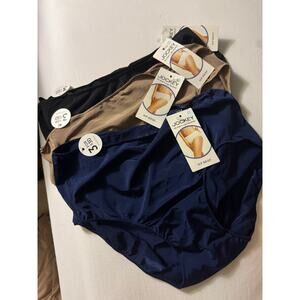 LOT 4 Womens Jockey No Panty Line Promise Tacte Brief Panties Black/Blue/Nude 5S